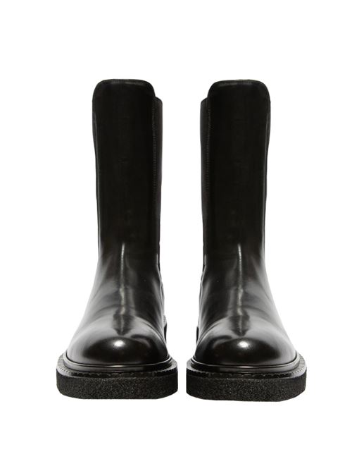 Nappa leather ankle boot with elastic GUGLIELMO ROTTA | KEITHNAPPABLACK